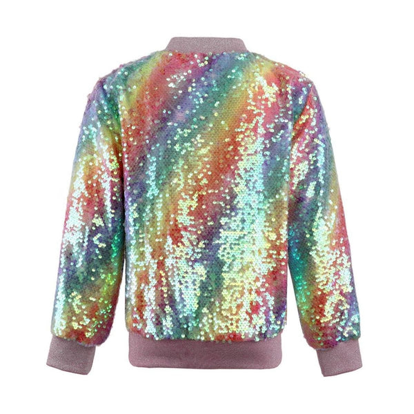 Shimmer Rainbow Sequin Bomber