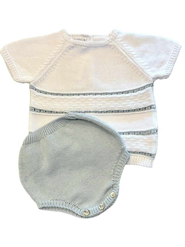 Diaper Set- White/Light Blue