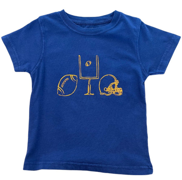 Navy/Orange Football Trio T-Shirt