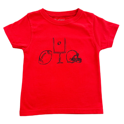 Red/Black Football Trio T-Shirt