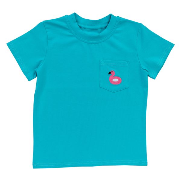 Pocket Tee- Flamingo Floatie