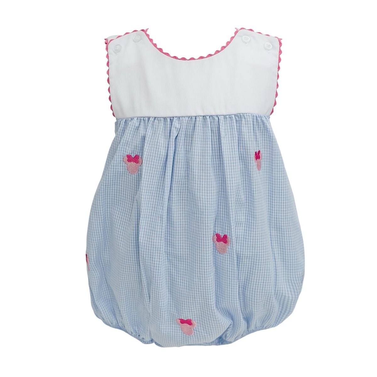 Minnie All Over Embroidered Ric Rac Bubble – Smock Candy