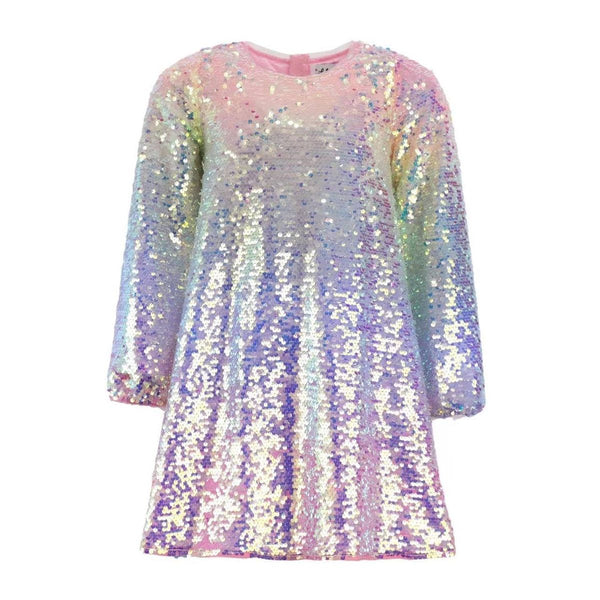 Sequin Ombre Party L/S Dress
