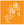 Bright Orange/White Football Player T-Shirt