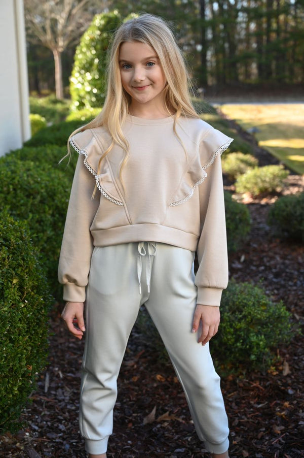 Livvy Sweatshirt- Beige