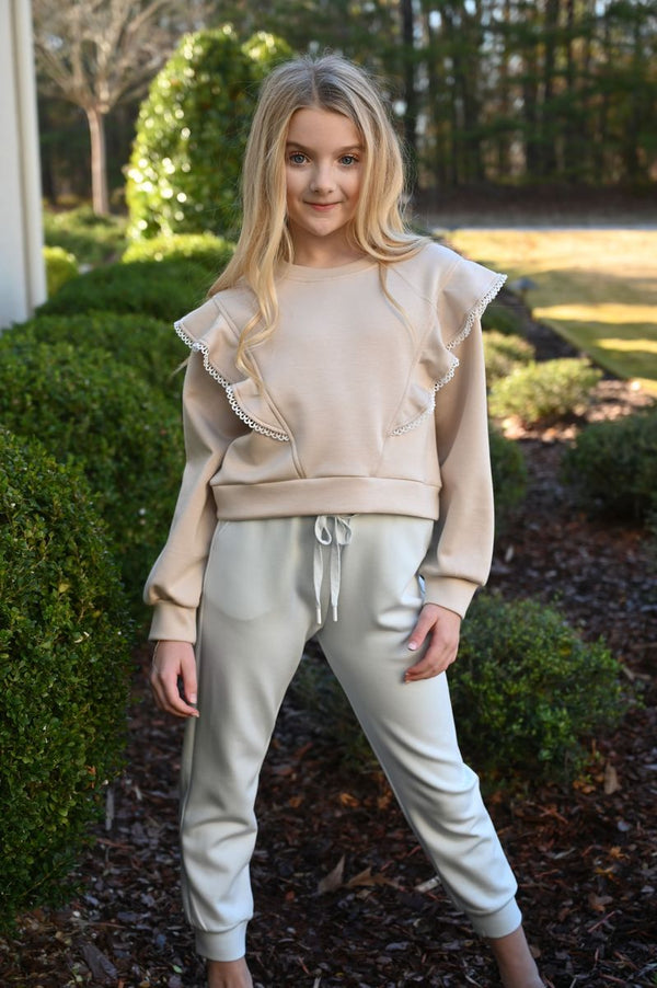 Livvy Sweatshirt- Beige