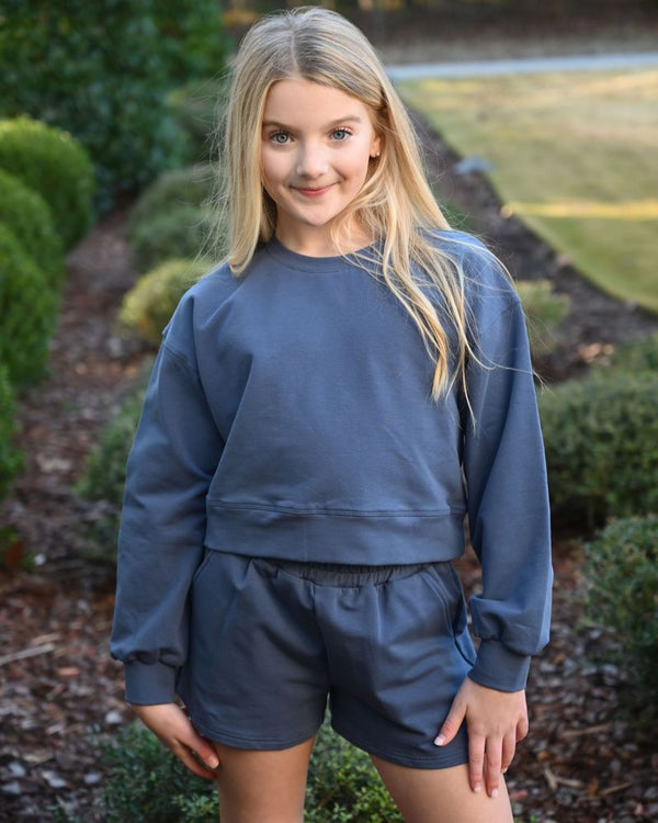 Comer Double Banded Shorts- Slate