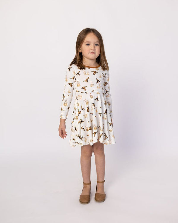 Ducks Bamboo LS Twirl Dress