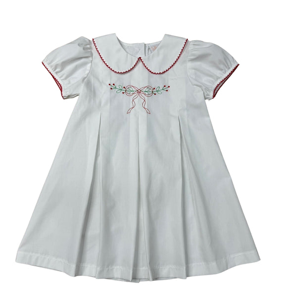 Holly-Days Bow Pleated Dress
