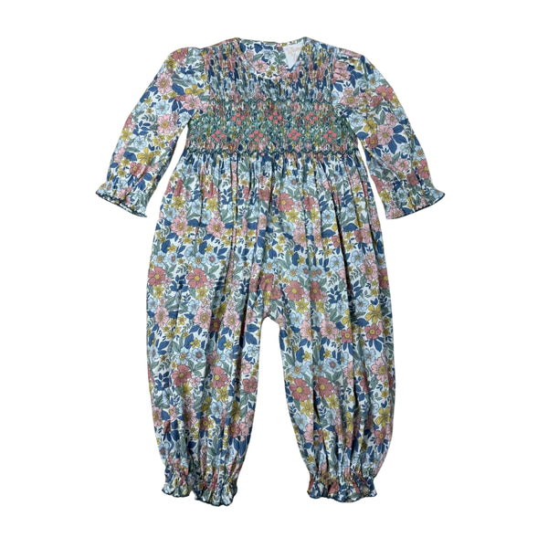 Autumn Blooms Smocked Romper