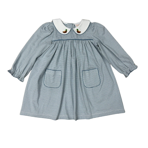 Bitty Mallard French Knot Harriet Collared Dress