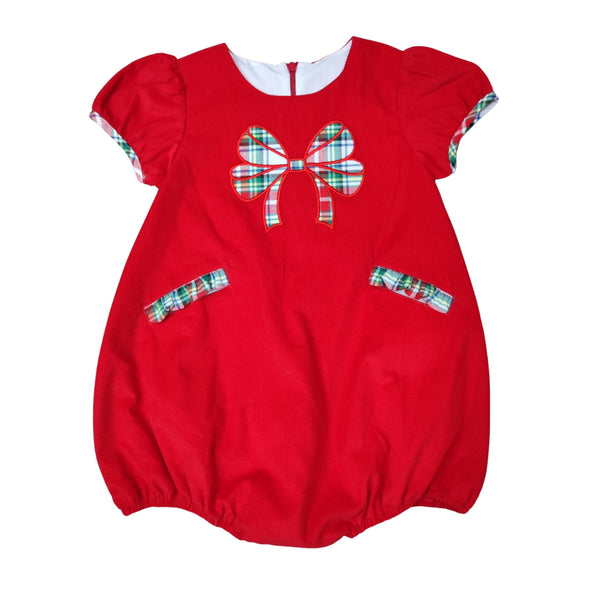 Christmas Plaid Claira Bow Bubble