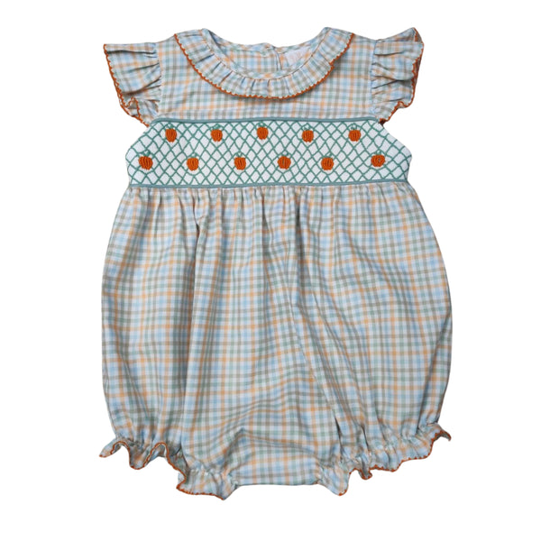 Pumpkin Picking Smocked Flutter Bubble