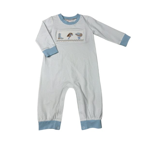 Little Cowboy Smocked Romper