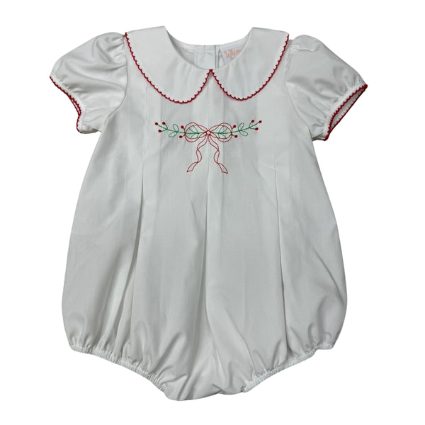 Holly-Days Bow Pleated Bubble