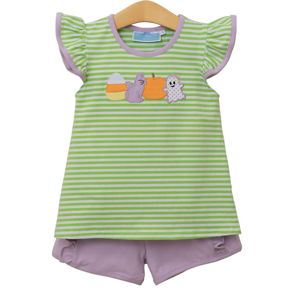 Halloween Ruffle Short Set