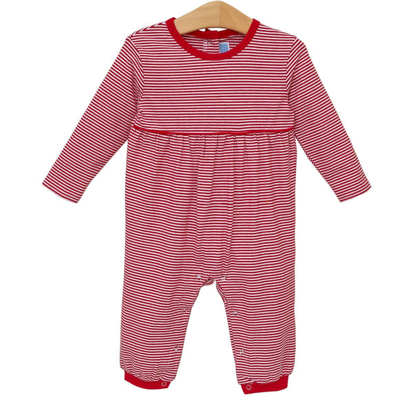 Bennett Romper- Red Stripe