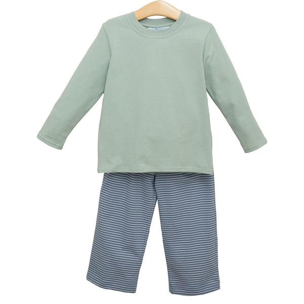 Miller Pant Set- Blue Stripe/Sage