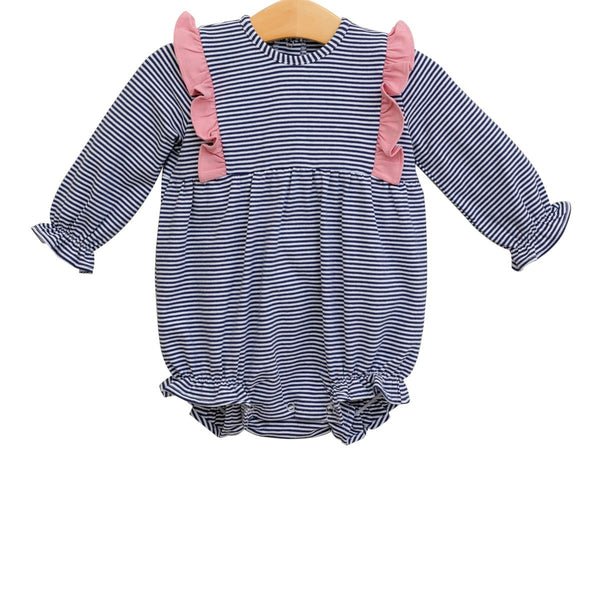 Olivia Bubble- Navy Stripe/Pink