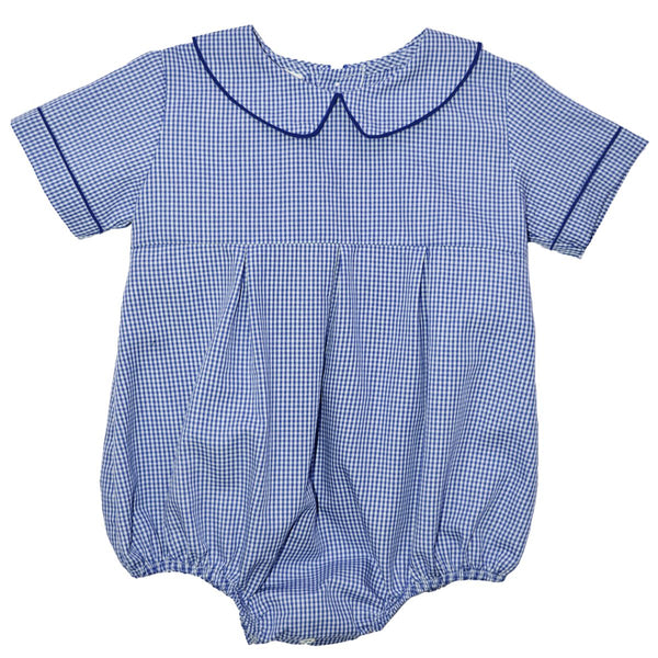 Collared Bubble- Royal Mini Check