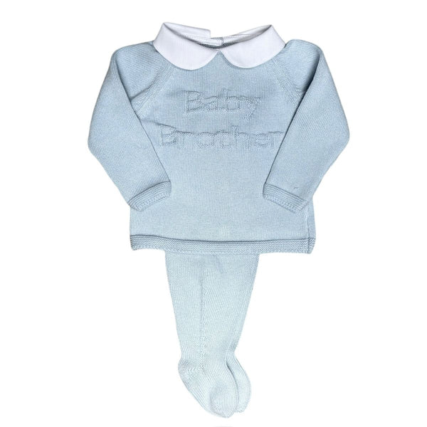 Baby Brother Footed Set- Light Blue