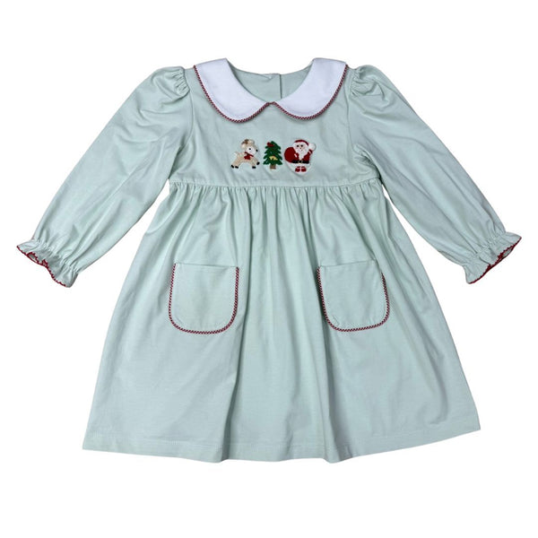 Christmas Crew French Knot Collared Dress