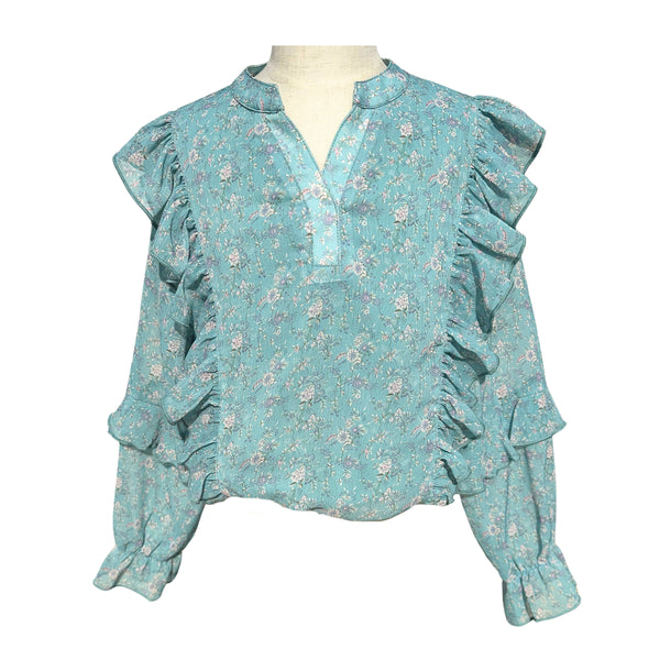 Katie Top- Whimsy Teal