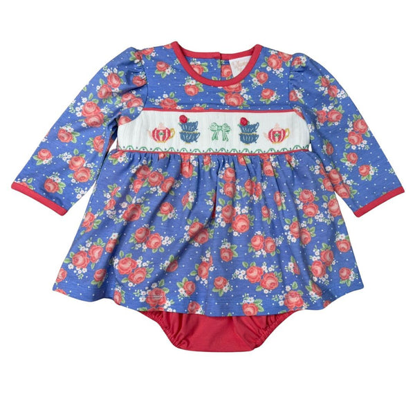 Rosie Posie Par-Tea Smocked Skirted Bubble