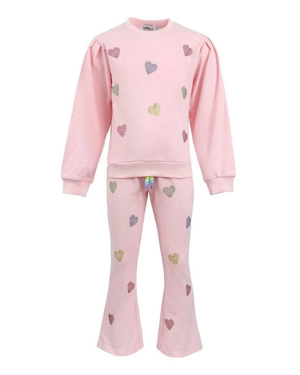 Pink Crystal Hearts Set