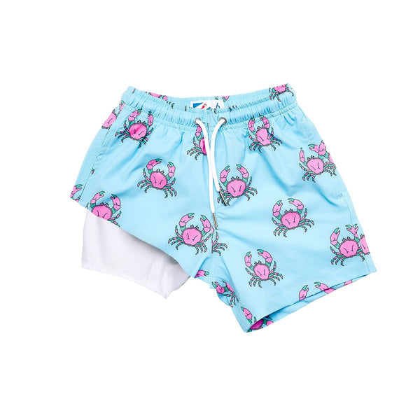 Pink Crabs- Swim Trunk