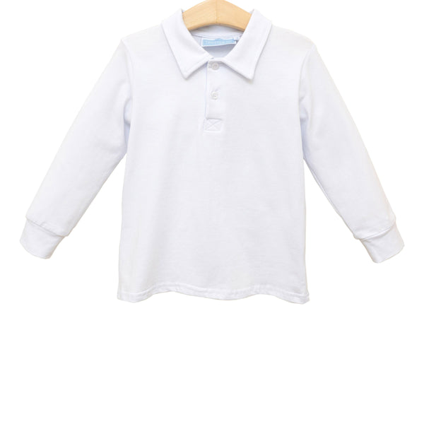 Polo LS- White