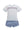 Navy Blue Gingham Colonial Ribbon Banded Short Set