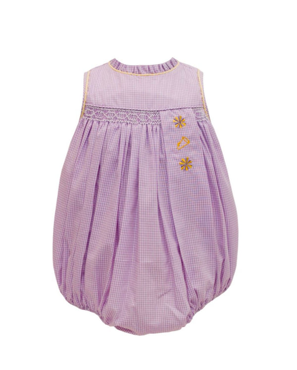 Lavender Gingham Spirit Trio Smock Bubble- Girls