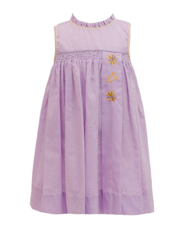 Lavender Gingham Spirit Trio Smock Dress