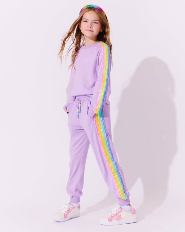 Lavender Rainbow Sequin Set