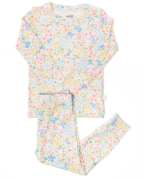 Pajama Set 2 Piece - Multi-Colored Flower