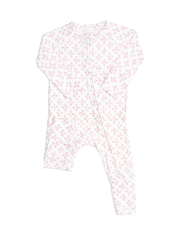 Clover Sleep Romper- Pink