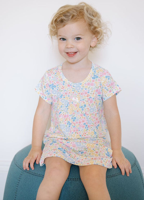 Multi-Colored Flower Bamboo Dress