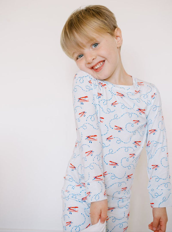 2 Piece Airplane Pajamas