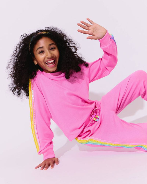 Pink Rainbow Sequin Set