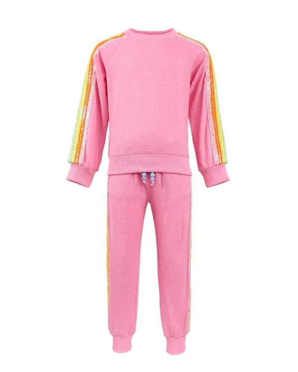 Pink Rainbow Sequin Set