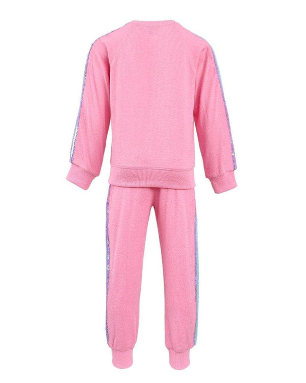 Pink Rainbow Sequin Set