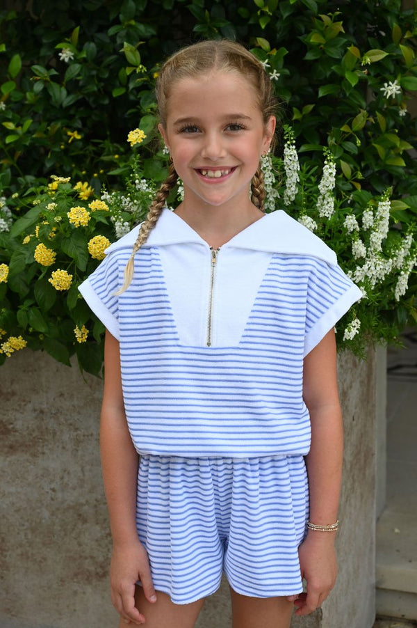 Carlisle Shorts- Blue/White Stripe