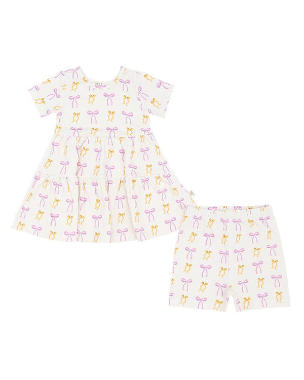 Put A Bow On It Twirl Dress W/ Biker Shorts