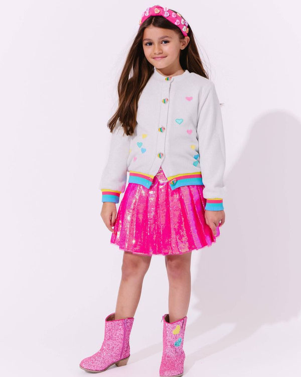Shimmer Sequin Skirt- Pink