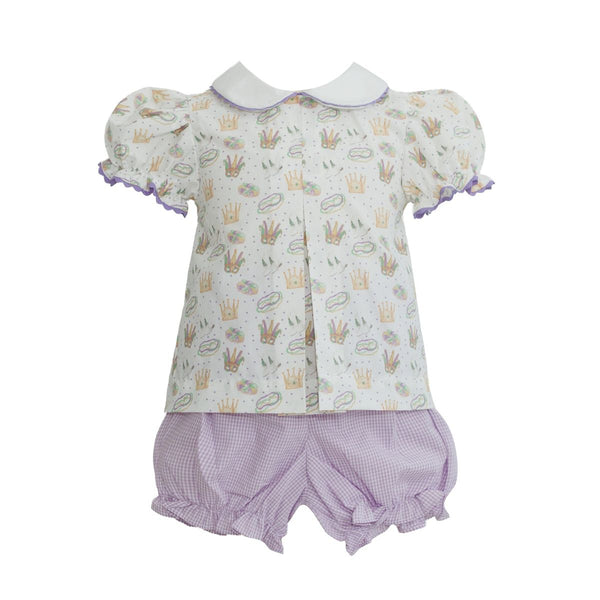Isabelle Mardi Gras Icons Pleat Bloomer Set