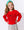 Shimmer Bow Sweatshirt- Red