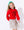 Shimmer Bow Sweatshirt- Red