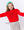 Shimmer Bow Sweatshirt- Red