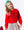 Shimmer Bow Sweatshirt- Red